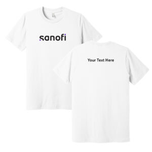 Sanofi White TShirt (1 color custom back)
