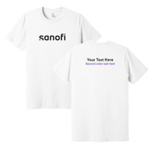 Sanofi White TShirt (2 color custom back)